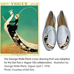 Del Toro x Vogue 125 special edition collaboration Satin Slippers Flats 6